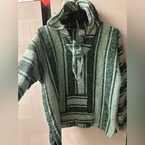 Green Striped Baja Hoodie❤️🌹UNISEX